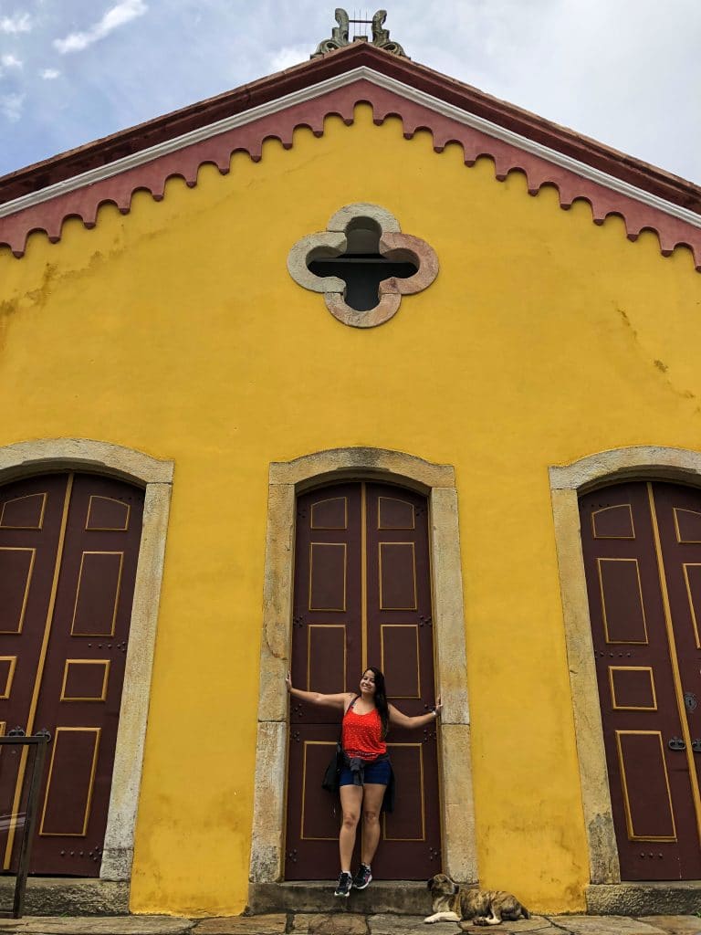 Casas coloridas para foto em Ouro Preto